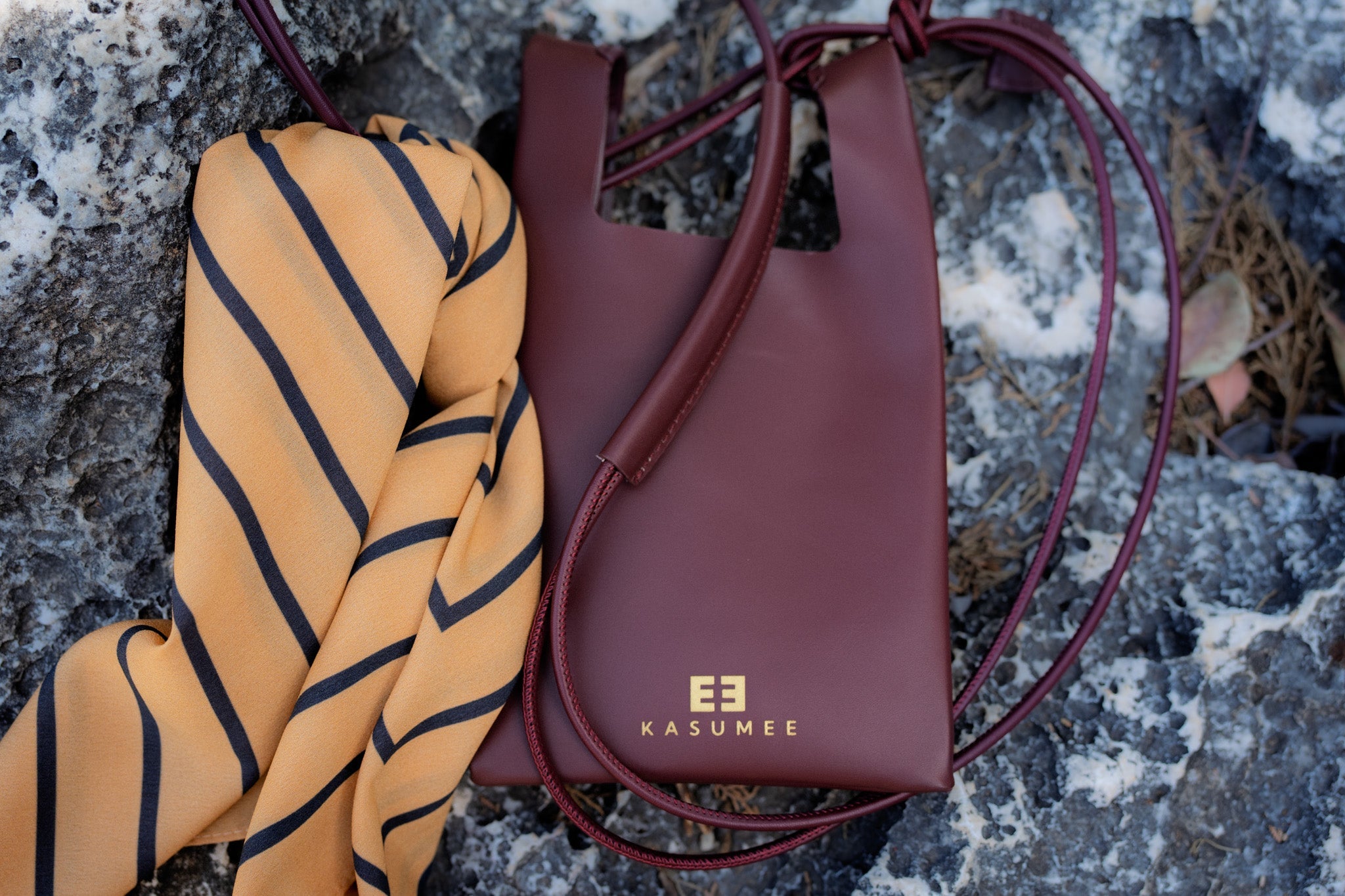 Burgundy Large Phone Bag
